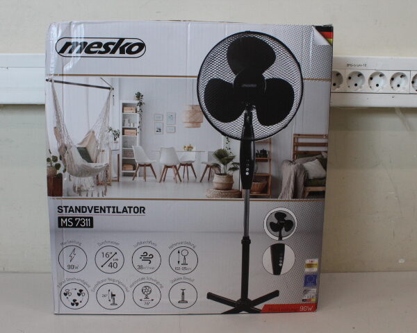 SALE OUT. | Mesko | Fan | MS 7311 | Stand Fan | DAMAGED PACKAGING, SCRATCHED, BENT SUPPORT | Black | Diameter 40 cm | Number of speeds 3 | Oscillation | 45 W