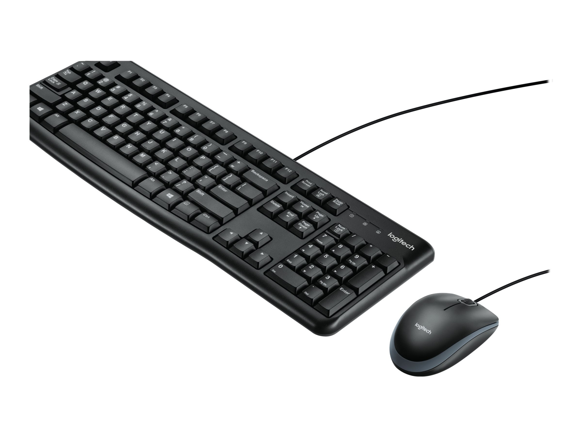 Logitech | Desktop MK120 | Wired keyboard | USB | Mouse included | US | Black - Image 3