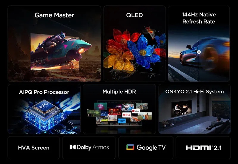 TCL 4K QLED TV | 65T8C | 65 | Smart TV | Google TV - Image 2