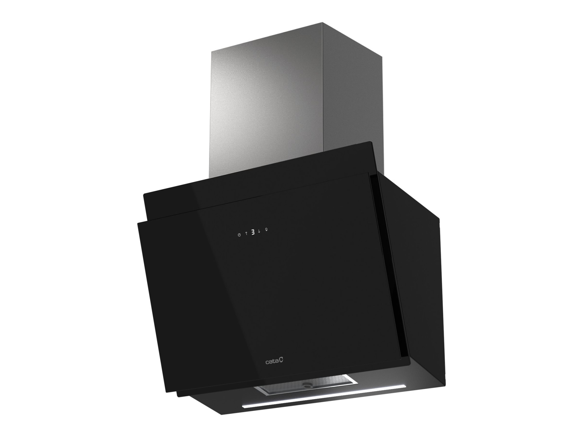 CATA Hood | THALASSA PRO 600 GBK | Wall mounted | Energy efficiency class A+++ | Width 60 cm | 842 m³/h | Electronic | LED | Black Glass - Image 2