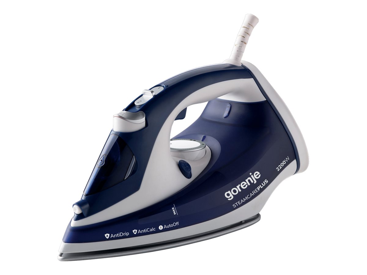 Gorenje | SIH2200BLC | Steam Iron | 2200 W | Water tank capacity 280 ml | Continuous steam 30 g/min | Steam boost performance 90 g/min | Blue/White - Image 2
