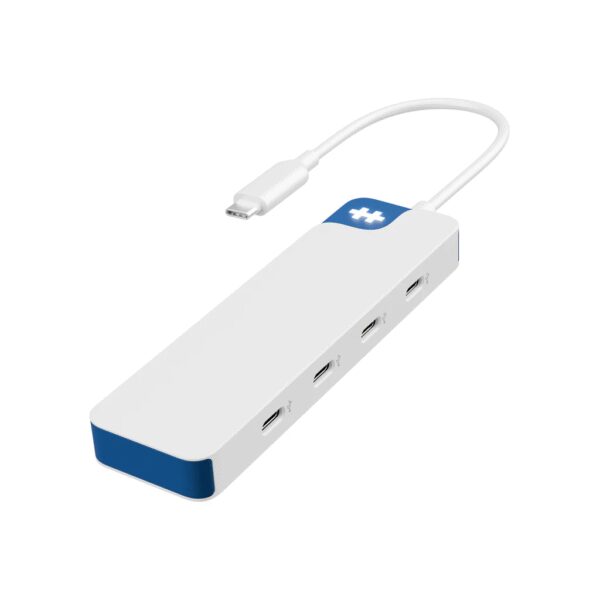 Hyper HyperDrive Flex 4 Port USB-C Hub, White/Blue | HD5201BUGL