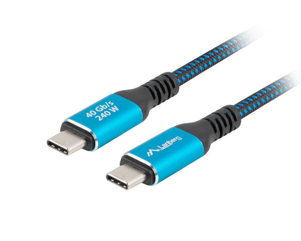 Lanberg USB-C M/M 4.0 CABLE 240W 8K 60HZ | CA-CMCM-44CU-0005-BK