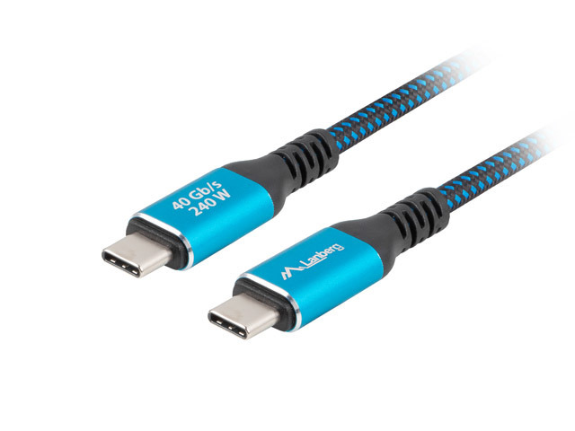 Lanberg USB-C M/M 4.0 CABLE 240W 8K 60HZ | CA-CMCM-44CU-0005-BK