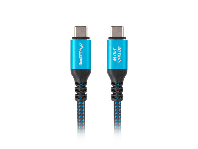 Lanberg USB-C M/M 4.0 CABLE 240W 8K 60HZ | CA-CMCM-45CU-0015-BK - Image 2