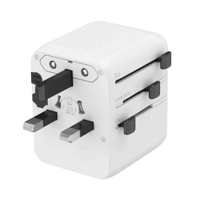 Gembird Universal travel power adapter | TPA-1A2C20-01-W | 20 W | Travel Adapter - Image 4