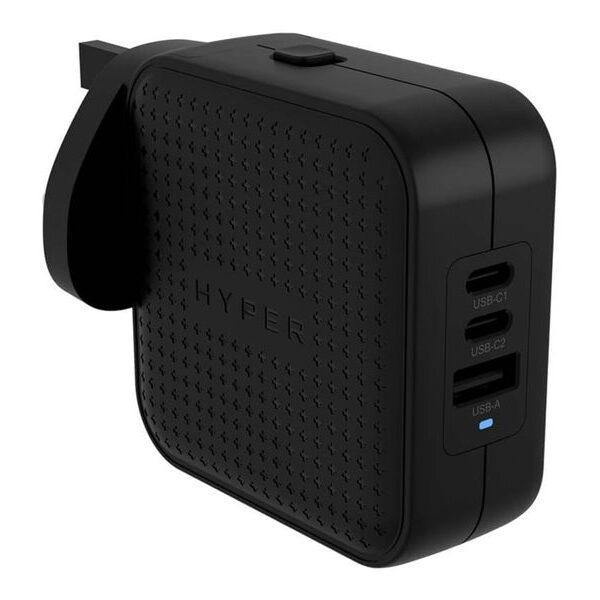 Hyper HyperJuice 70W USB-C GaN Travel Charger (3C+1A) - Black | Hyper
