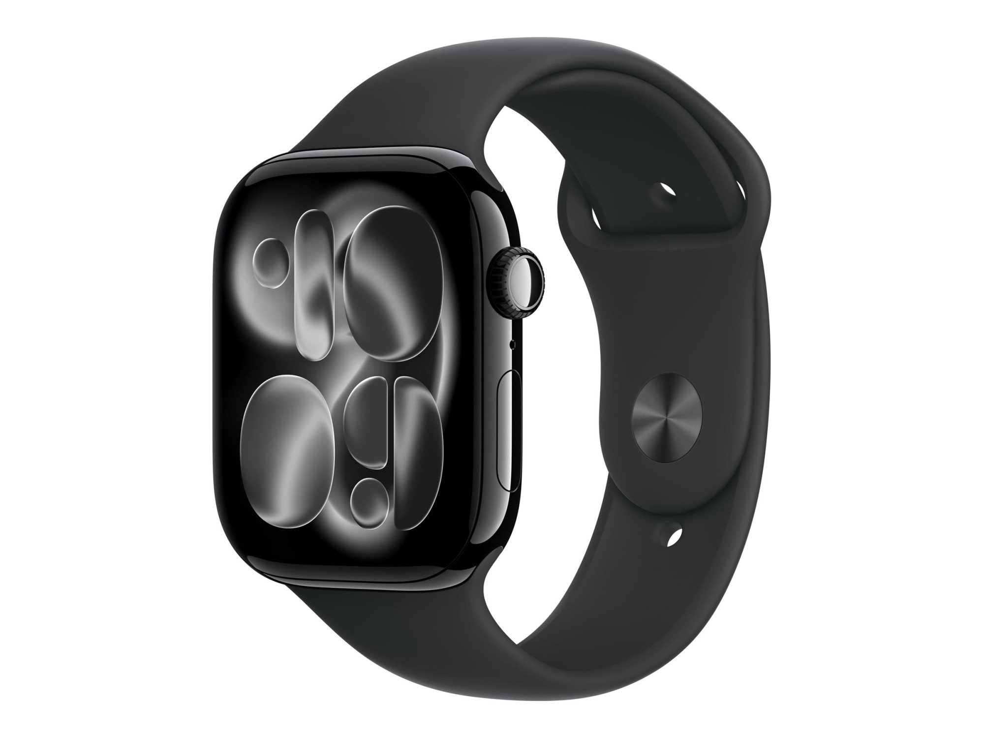 Apple Watch Series 11 GPS + Cellular 46mm Jet Black Aluminium Case with Black Sport Band - M/L | Smart watch | LTPO OLED Always-On Retina | Waterproof | Jet Black