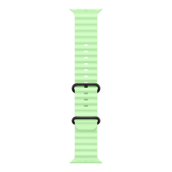 Apple | 49mm Neon Green Ocean Band - Black Titanium Finish