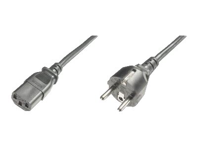 Digitus | Power Cord Cable | Power Cord, Schuko (CEE 7/7) - C13 M/F, H05VVF3G 0.75qmm | Black - Image 2