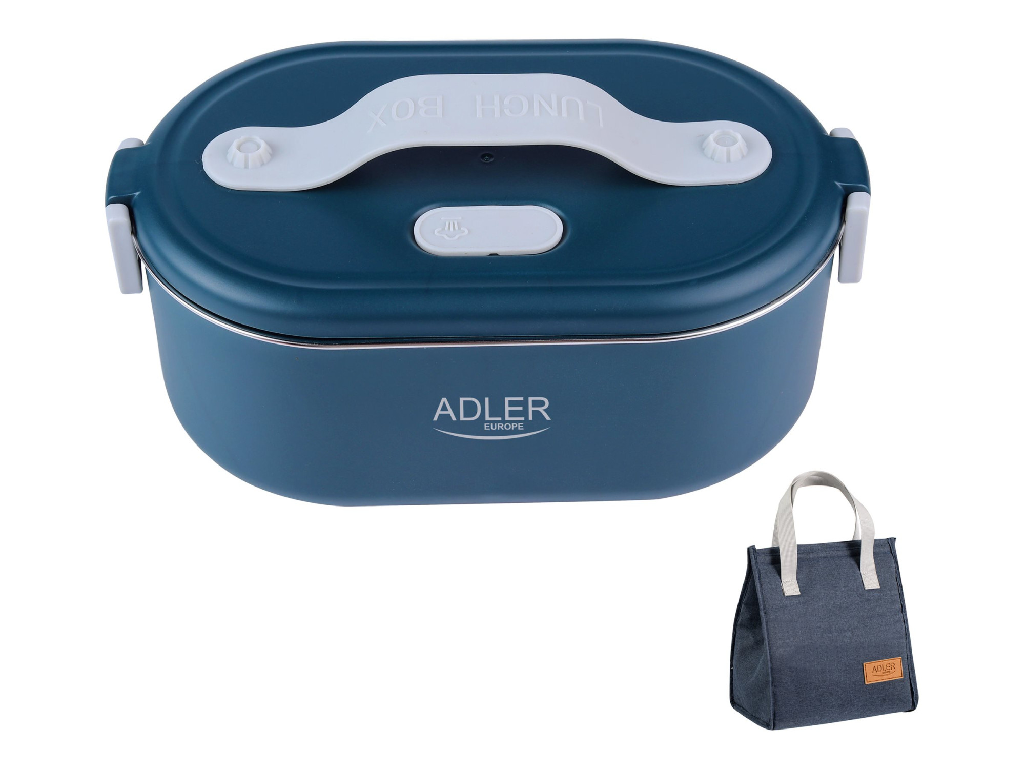 Adler | Electric lunch box with thermal bag | AD 4522 | 0.8 L | Plastic/Stainless steel | Blue | Lid included - Image 2
