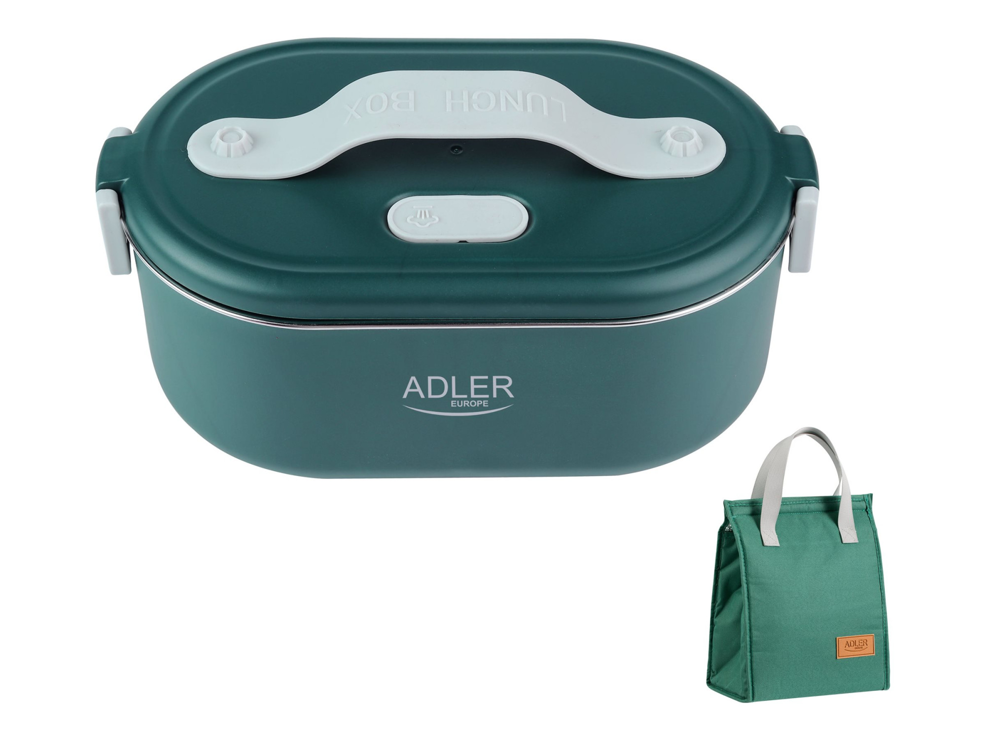 Adler | Electric lunch box with thermal bag | AD 4522 | 0.8 L | Plastic/Stainless steel | Green | Lid included - Image 2