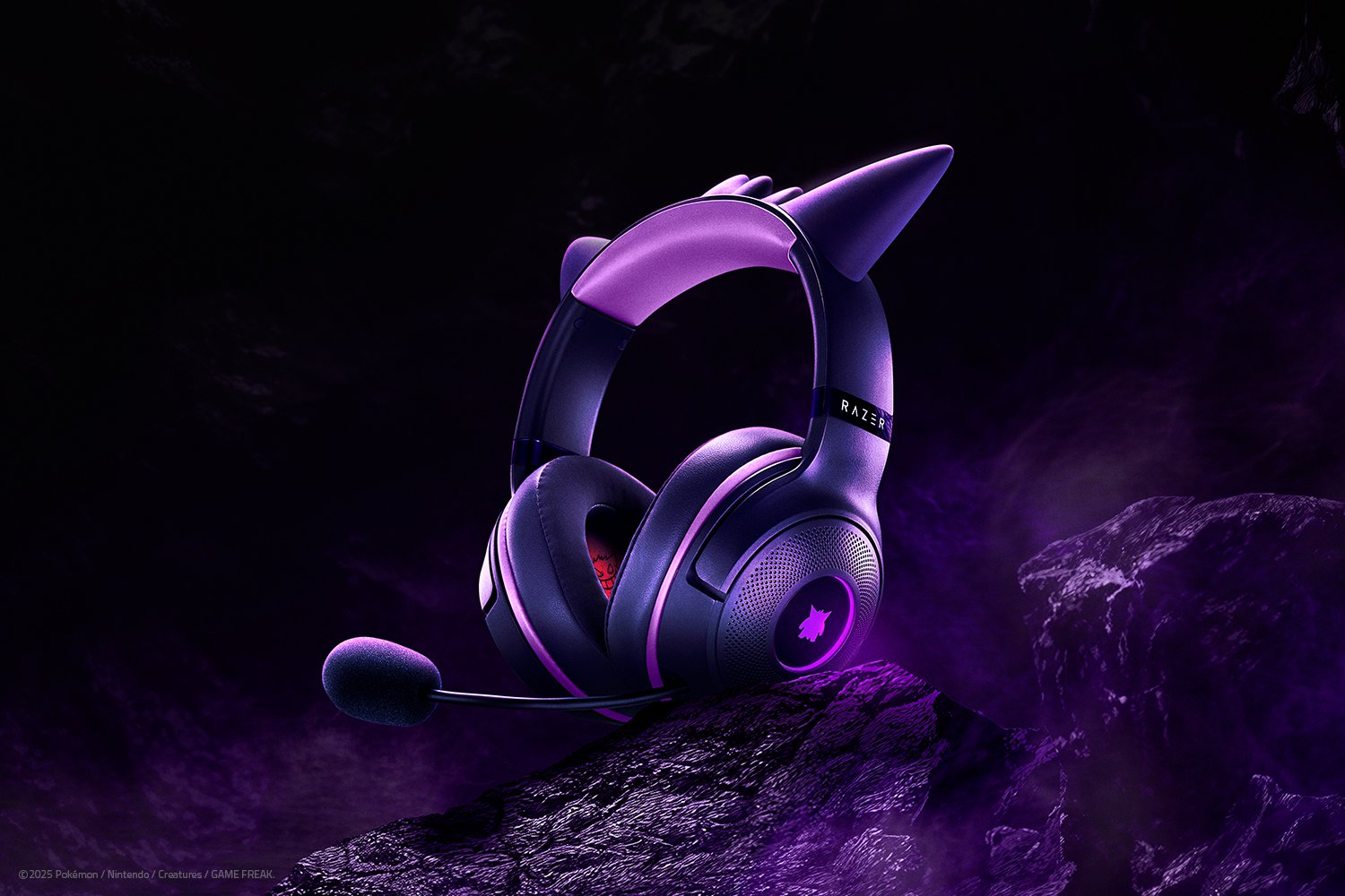 Razer Headset | Kraken Kitty V2 | Wired | Over-ear | Microphone | Noise canceling | Gengar Edition - Image 5