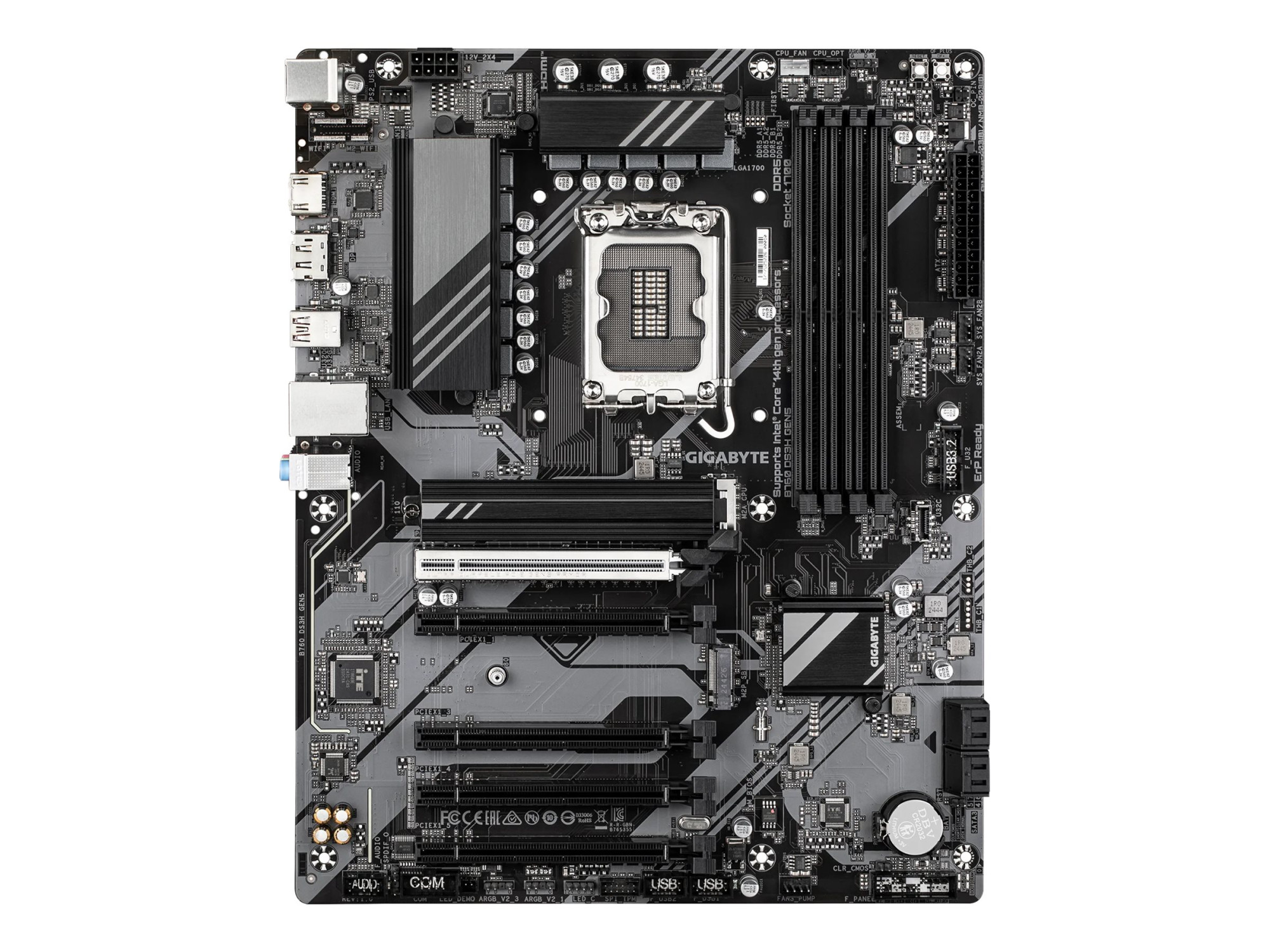 Gigabyte B760 DS3H GEN5 | Processor family Intel | Processor socket LGA1700 | DDR5 | Supported hard disk drive interfaces M.2, SATA | Number of SATA connectors 4
