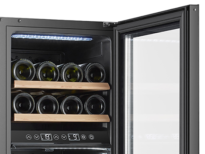 Adler | Wine Cooler | AD 8080 | Energy efficiency class G | Free standing | Bottles capacity 24 | Cooling type Compressor | Black - Image 5