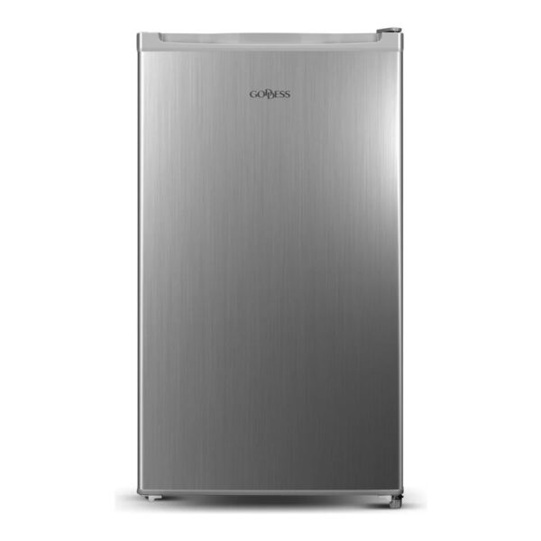 Goddess Refrigerator | GODRSE085GS8SSE | Energy efficiency class E | Free standing | Larder | Height 85 cm | Fridge net capacity 90 L | 39 dB | Silver