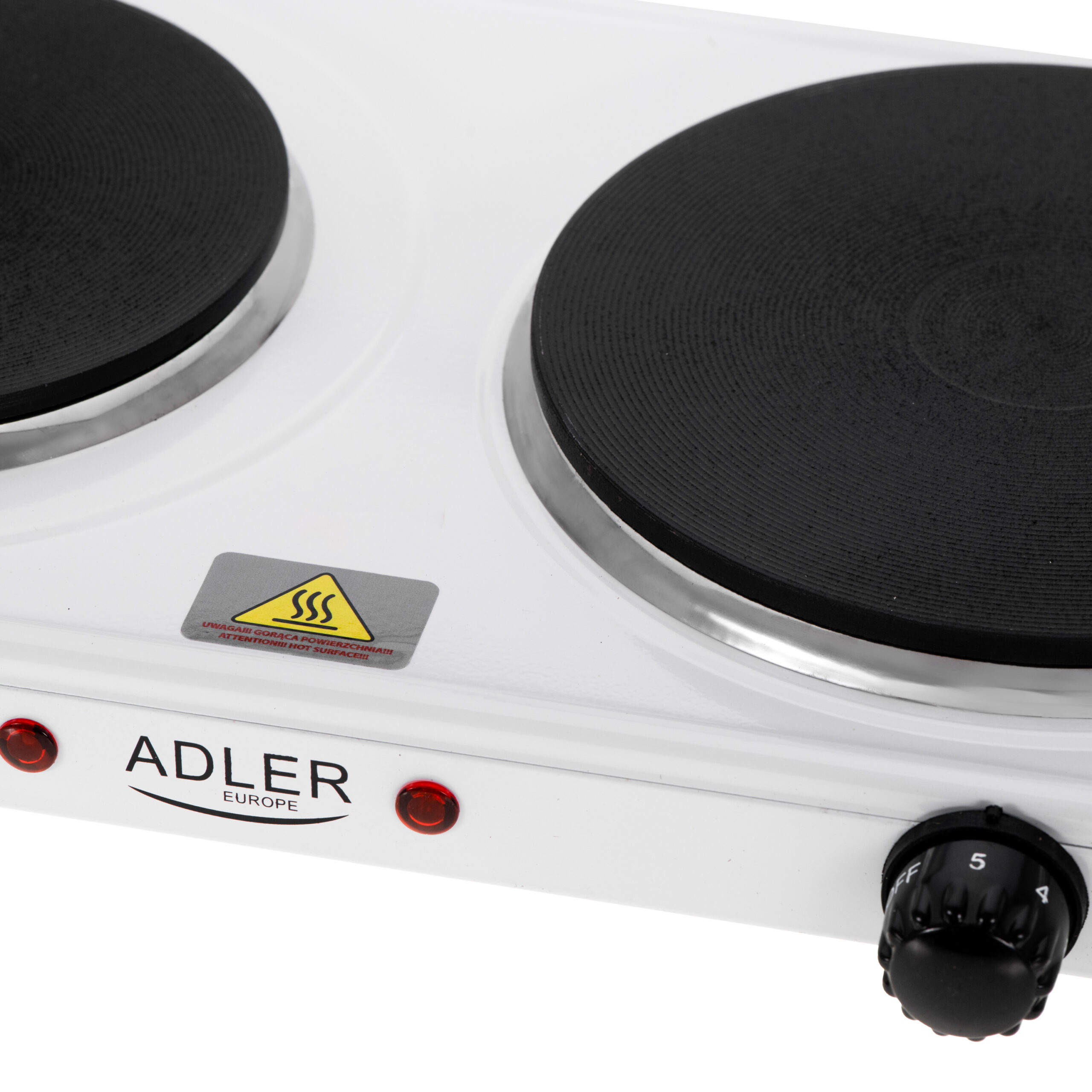 Adler Hot Plate | AD 6520 | Number of burners/cooking zones 2 | White | Electric - Image 6
