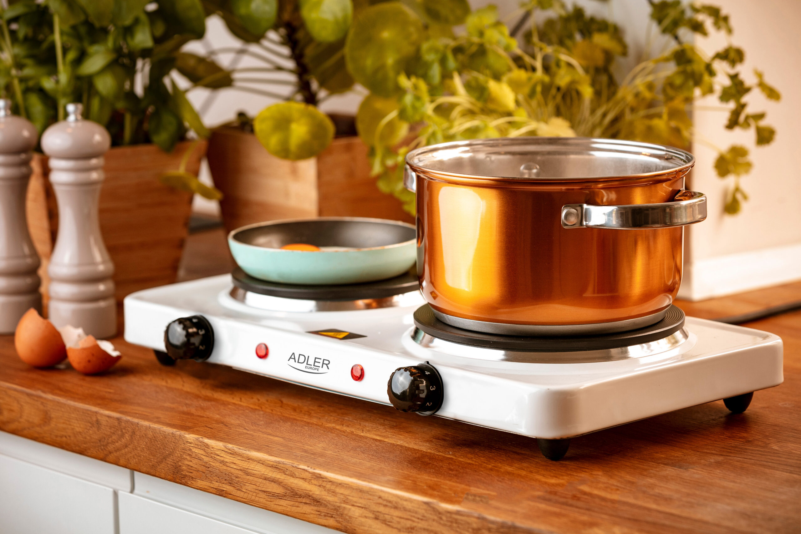 Adler Hot Plate | AD 6520 | Number of burners/cooking zones 2 | White | Electric - Image 10