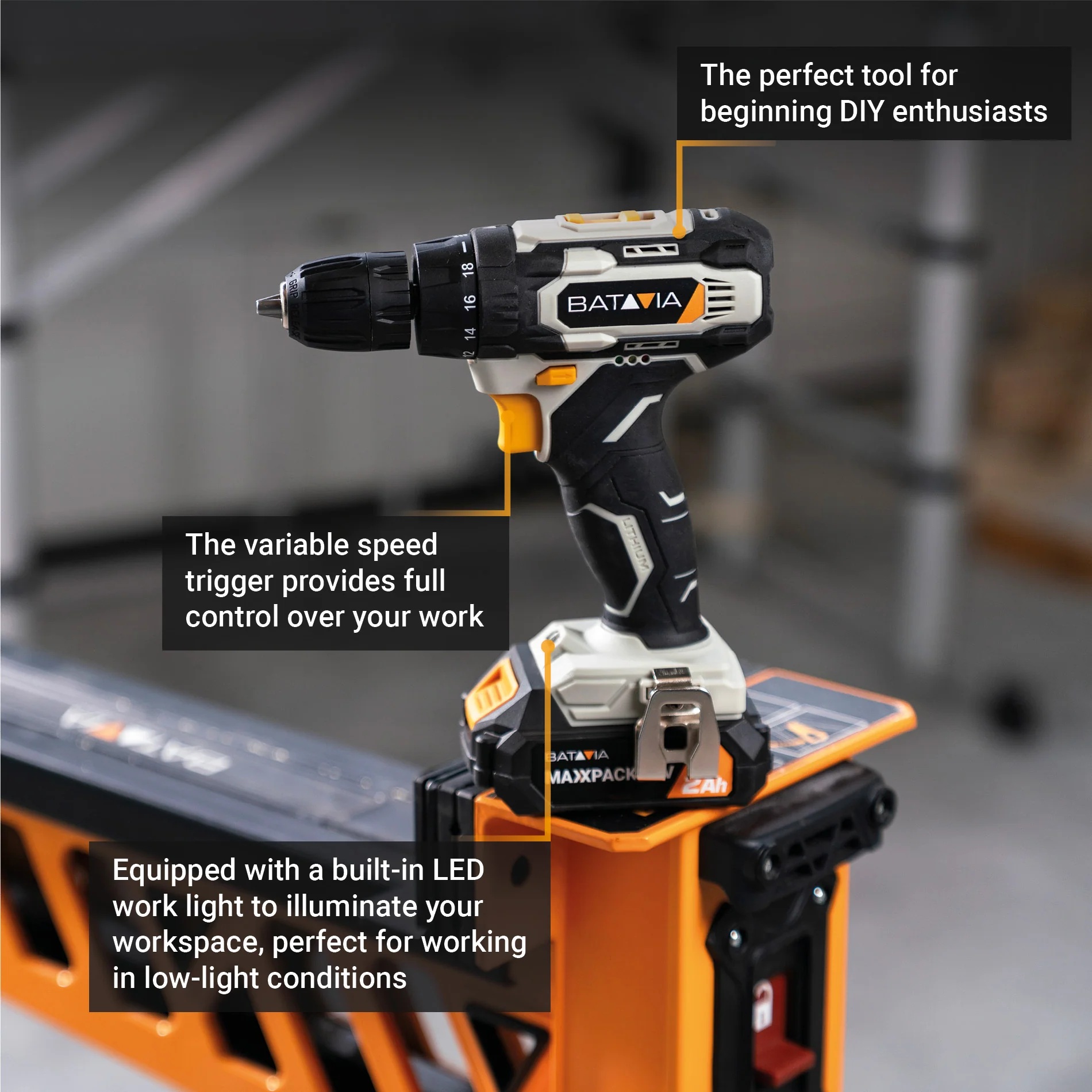 Batavia B.V. 18V Drill Driver - Without Battery and Charger in BMC - Image 7