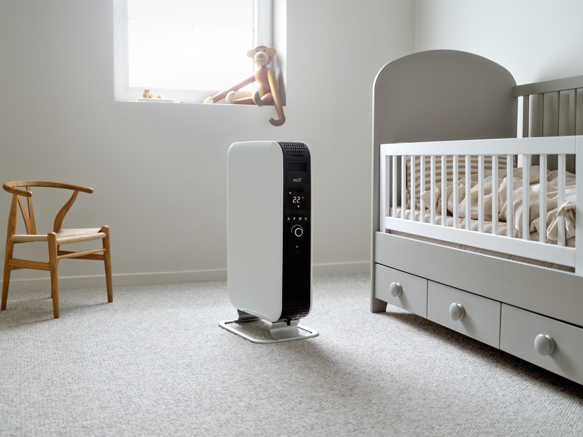 Mill | Heater | AB-H1000MEC | Oil Filled Radiator | 1000 W | Number of power levels 3 | Suitable for rooms up to 12-16 m² | White - Image 7