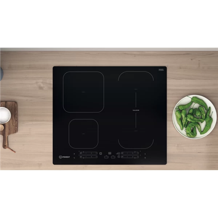 INDESIT | Hob | IB 65B60 NE | Induction | Number of burners/cooking zones 4 | Touch | Timer | Black - Image 5