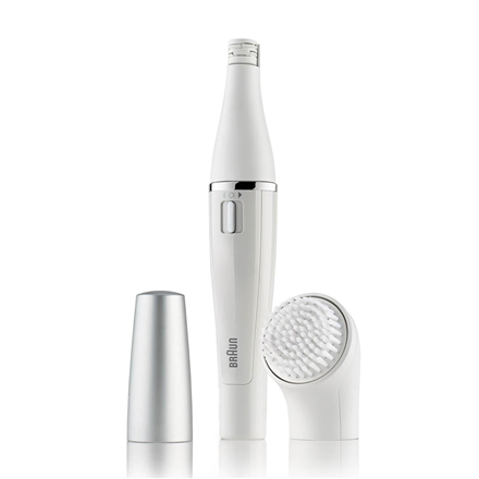 Braun | Face Epilator and facial cleansing brush | SE810 | Wet & Dry | White/Silver