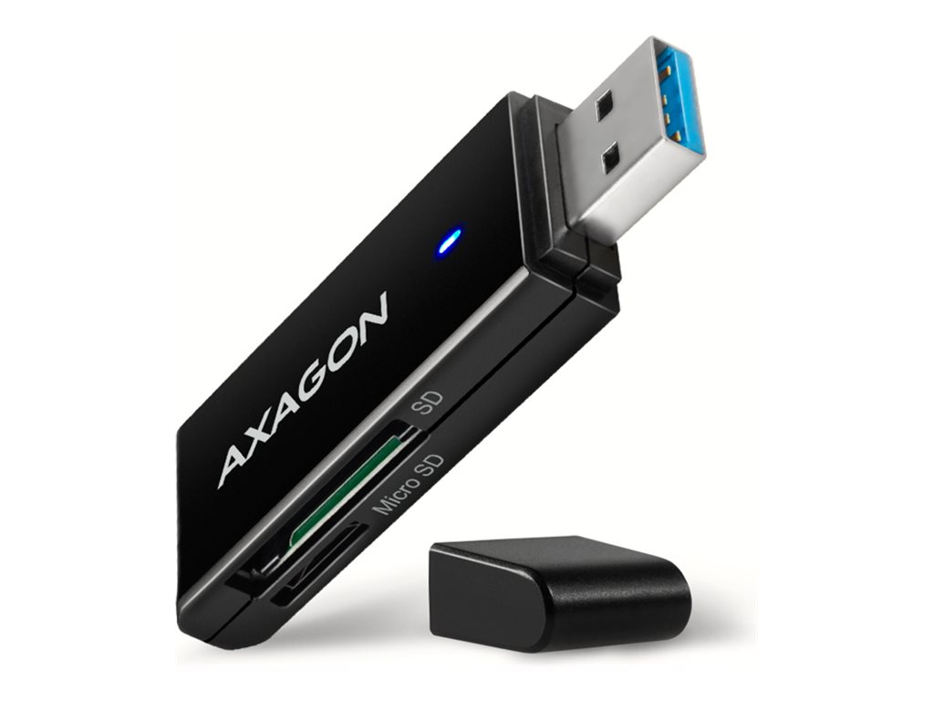 AXAGON Slim super-speed USB 3.2 Gen 1 card reader with a direct USB-A connector | CRE-S2N - Image 2