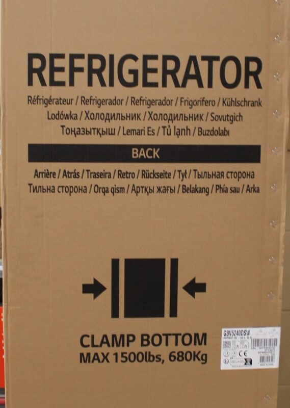SALE OUT. LG Refrigerator | GBV5240DSW | Energy efficiency class D | Free standing | Combi | Height 203 cm | No Frost system | Fridge net capacity 277 L | Freezer net capacity 110 L | Display | 35 dB | White | DAMAGED PACKAGING, DENT ON THE LEFT SIDE AT THE TOP