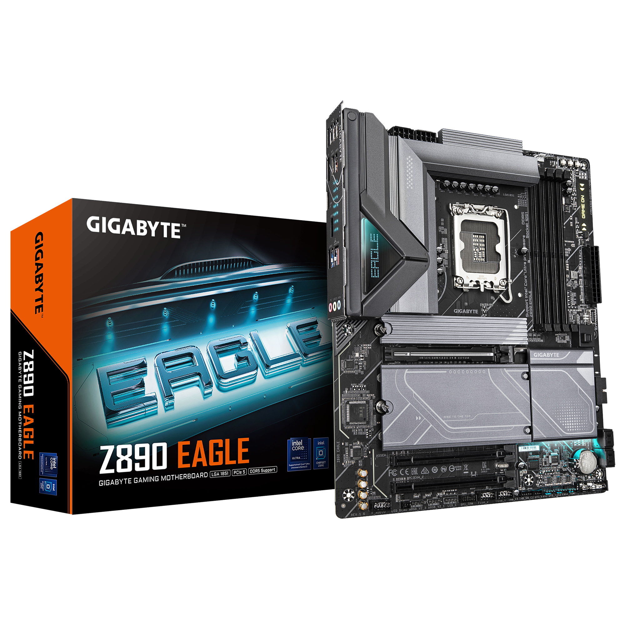 Gigabyte Z890 EAGLE | Processor family Intel | Processor socket LGA1851 | DDR5 | Supported hard disk drive interfaces M.2, SATA | Number of SATA connectors 4
