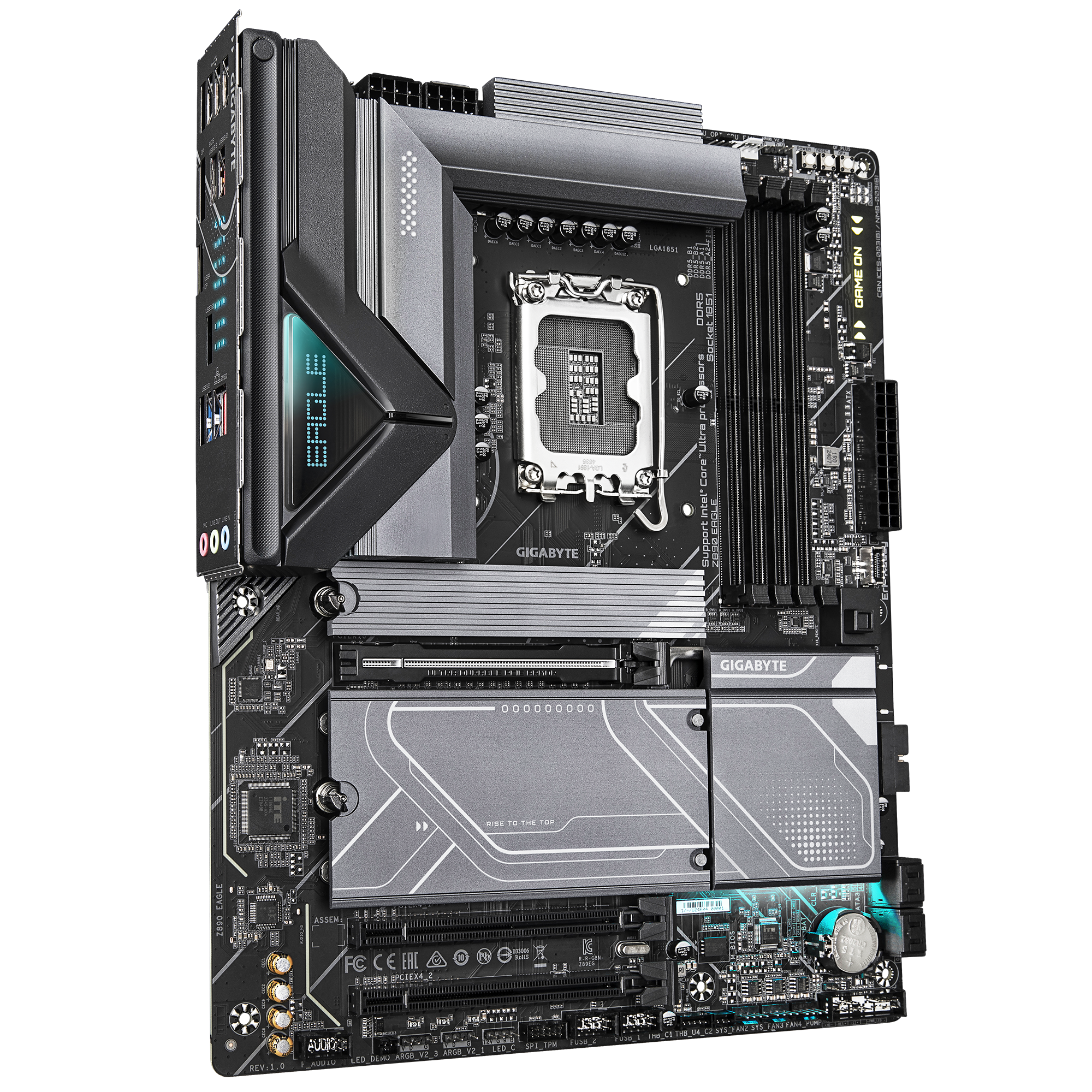 Gigabyte Z890 EAGLE | Processor family Intel | Processor socket LGA1851 | DDR5 | Supported hard disk drive interfaces M.2, SATA | Number of SATA connectors 4 - Image 3