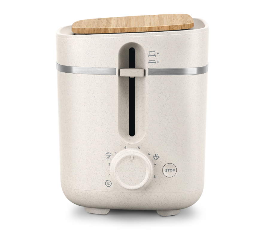 Philips | Toaster | HD2640/10 Eco Conscious Edition | Power 830 W | Number of slots 2 | Housing material 100% Bio-based plastic | Silk White Matt - Image 3