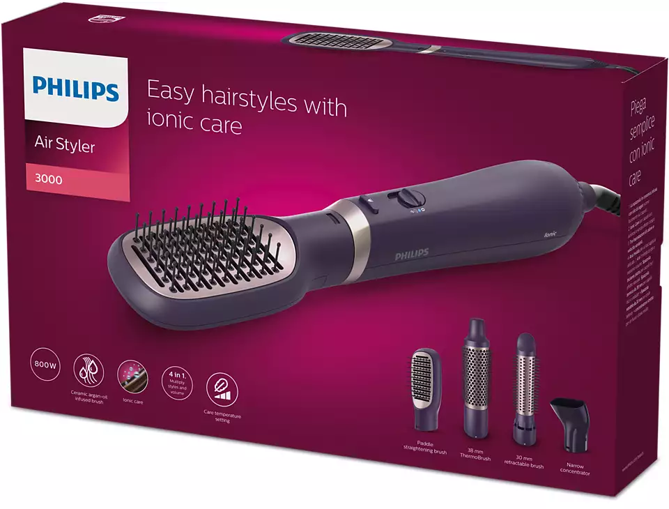 Philips | Hair Styler | BHA313/00 3000 Series | Warranty 24 month(s) | Ion conditioning | Number of heating levels 3 | 800 W | Purple - Image 8
