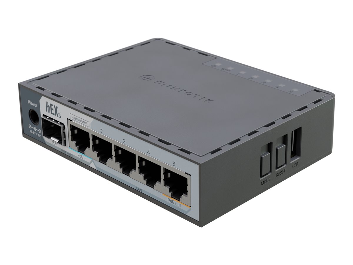 MikroTik hEX S (2025) | 10/100/1000 Mbit/s | Ethernet LAN (RJ-45) ports 5 | Mesh Support No | MU-MiMO No | No mobile broadband - Image 2