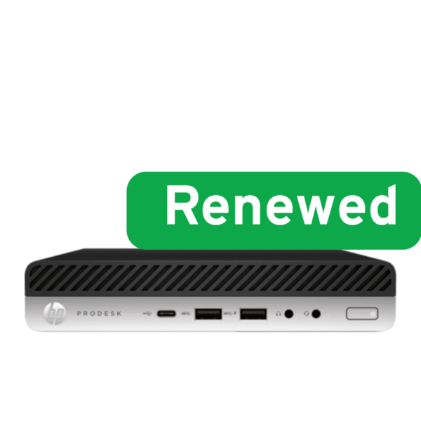 HP Renew Grade A | ProDesk 600 G4 Desktop Mini PC | Intel Core i3 | i3-8100T | 8 GB | SSD | 128 GB | Intel UHD Graphics 630 | Windows 11 | 12 month(s)