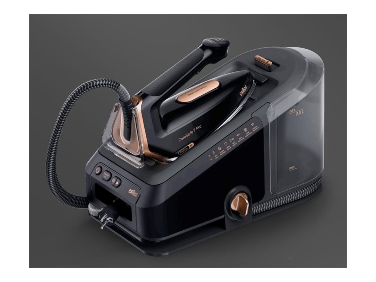 Braun Steam Station | IS7286 | 2700 W | 2 L | 8 bar | Auto power off | Vertical steam function | Calc-clean function | Black - Image 2