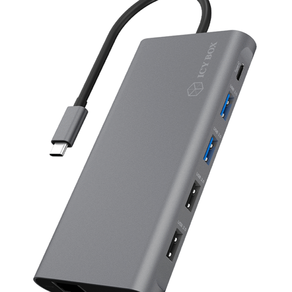 Raidsonic | 12-in-1 USB Type-C dock with PD 100W | BOX IB-DK4050-CPD | Dock | Ethernet LAN (RJ-45) ports 1 | USB 3.0 (3.1 Gen 1) Type-C ports quantity 1 | USB 3.0 (3.1 Gen 1) ports quantity 2 | HDMI ports quantity 2 | Ethernet LAN