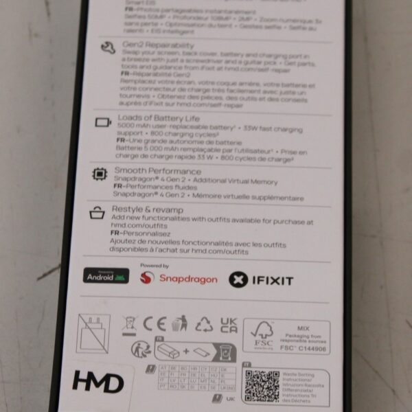 SALE OUT. Nokia Fusion 5G Smartphone 8/256GB Black (101SQ503H038) | Nokia UNPACKED, SCRATCHES ON BACK COVER