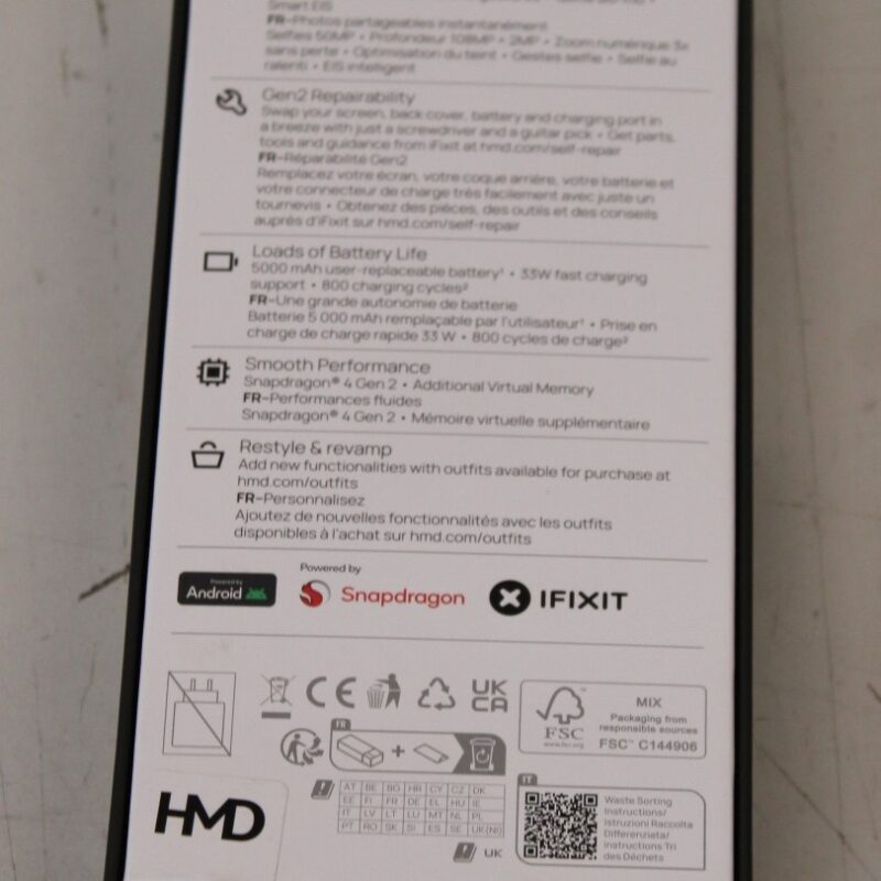 SALE OUT. Nokia Fusion 5G Smartphone 8/256GB Black (101SQ503H038) | Nokia UNPACKED, SCRATCHES ON BACK COVER