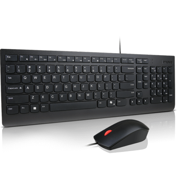 Lenovo Essential Wired Combo Keyboard and Mouse | Keyboard and Mouse Set | Wired | Mouse included | Nordic | Black
