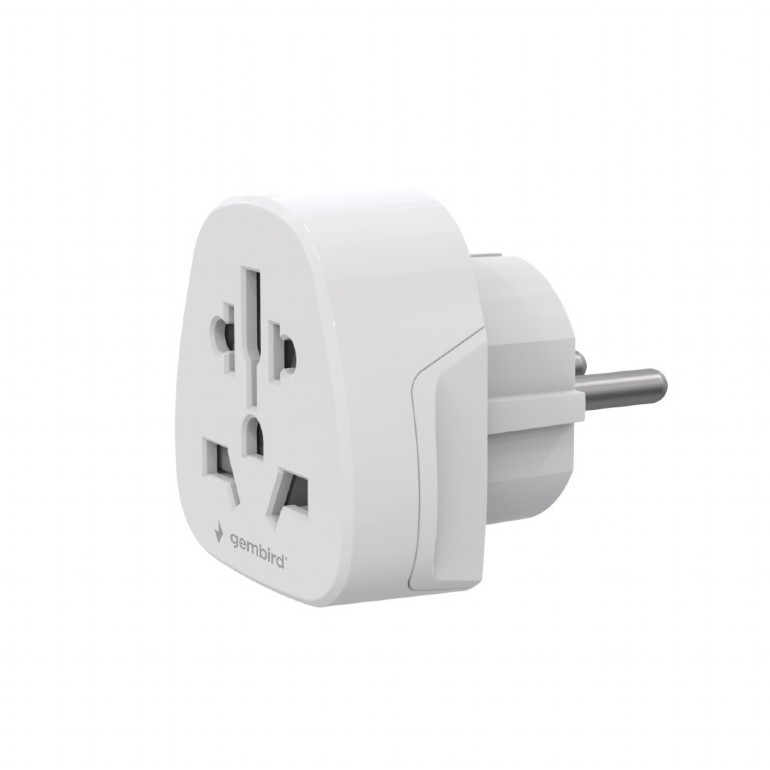 Gembird World to EU power adapter plug, 15 A | A-AC-EUMINTF | Travel adapter