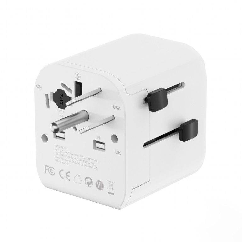 Gembird EU to Universal travel power adapter, 12W | TPA-EU2A12-01-W | 5 V - Image 5