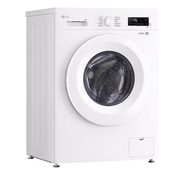 LG Washing Machine | F4X1008NWH | Energy efficiency class A | Front loading | Washing capacity 8 kg | 1400 RPM | Depth 56 cm | Width 60 cm | Display | LCD | Steam function | Direct drive | Wi-Fi | White