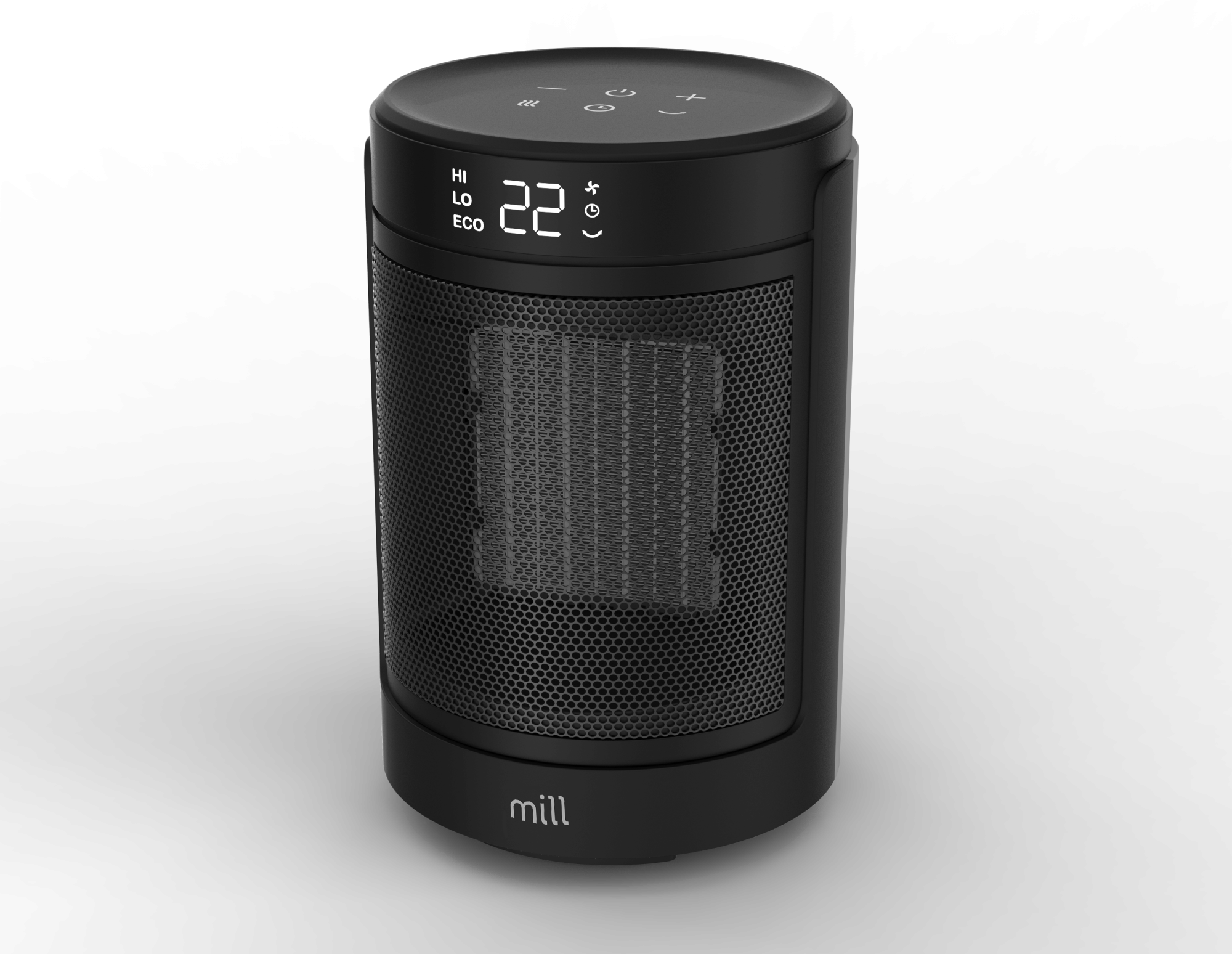 Mill FH1500BLACK | Ceramic fan heater | 1500 W | Suitable for rooms up to 22 m² | Black - Image 2