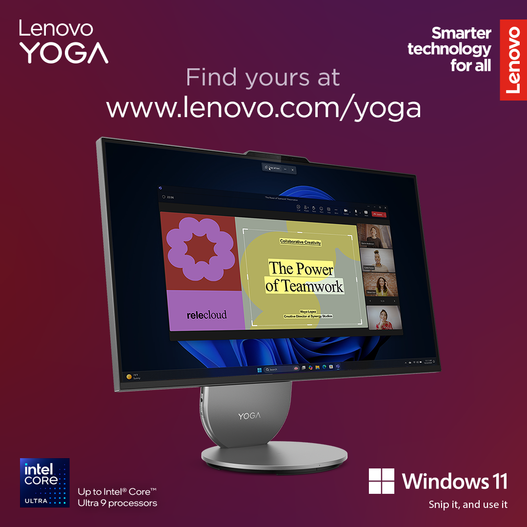 Lenovo Yoga | 27IAH10 | Desktop | AIO | 27 " | Inte Core Ultra 7 | 255H | 16 GB | Soldered LPDDR5x | 1000 GB | Intel Arc 140T GPU | English | Windows 11 Home | Warranty 24 month(s) - Image 33