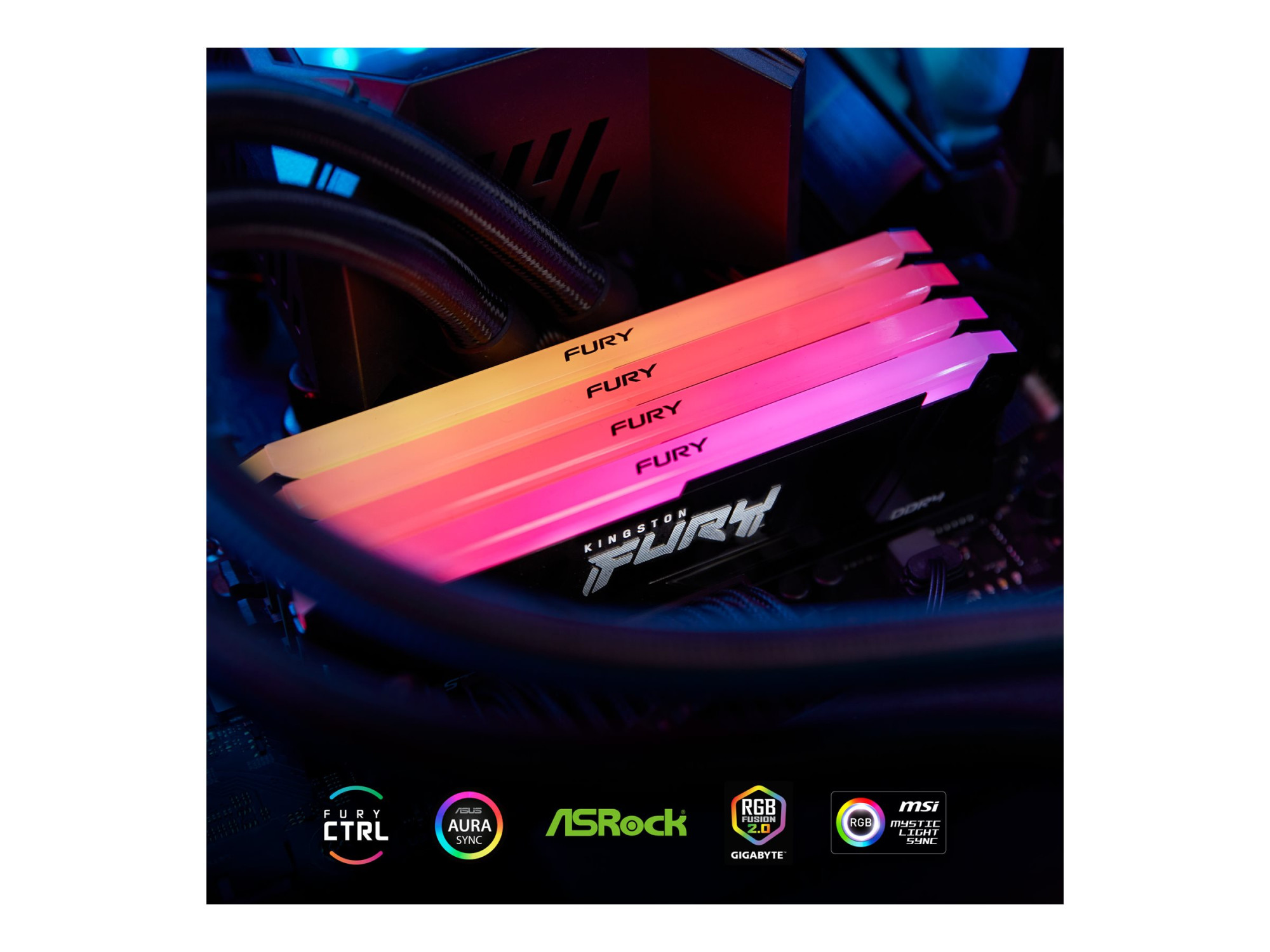 Kingston | FURY Beast RGB | 32 GB | DDR4 | 1600 MHz | PC/server | Registered No | ECC No - Image 8