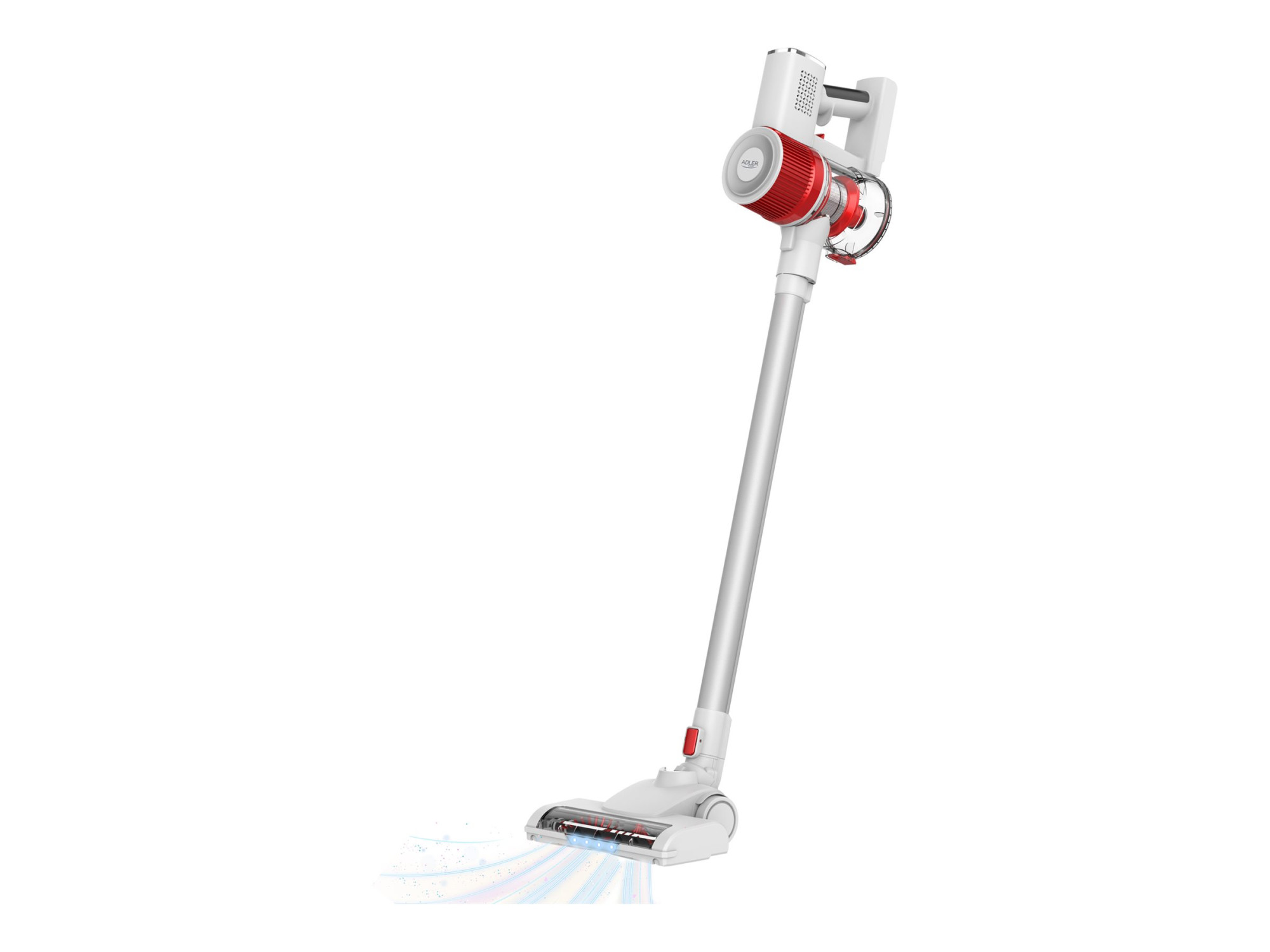 Adler | Vacuum Cleaner | AD 7051 | Cordless operating | 300 W | 22.2 V | Operating time (max) 30 min | White/Red - Image 2