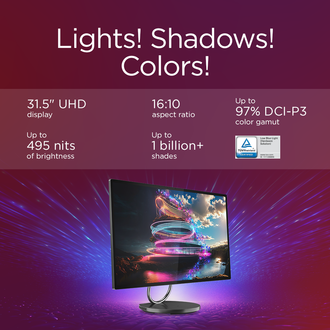 Lenovo Yoga | AIO 32ILL10 | Desktop | AIO | 31.5 " | Inte Core Ultra 7 | 258V | 32 GB | Soldered LPDDR5x | 1000 GB | Intel Arc Graphics 140V | English | Windows 11 Home | Warranty 24 month(s) - Image 27