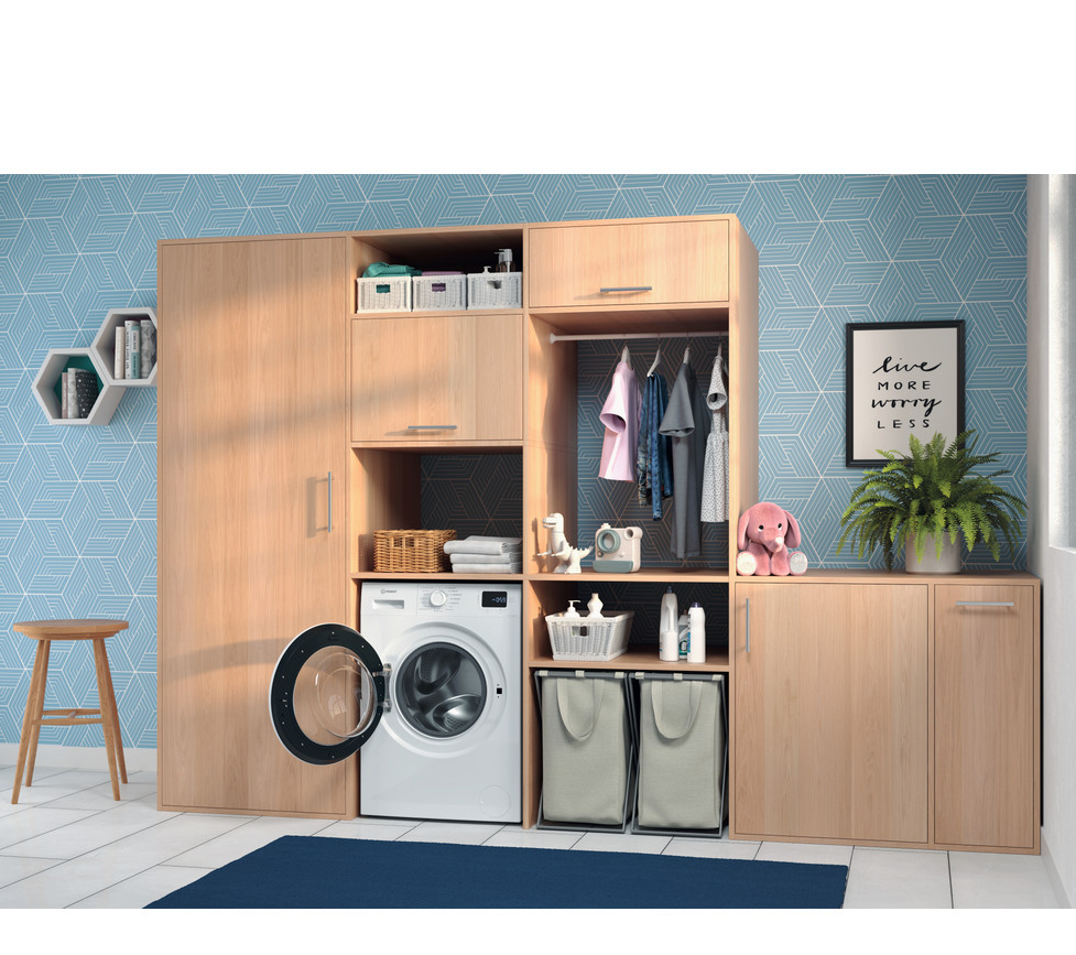 INDESIT Washing machine | IM 762 MY TIME EE | Energy efficiency class A | Front loading | Washing capacity 7 kg | 1200 RPM | Depth 50 cm | Width 60 cm | Display | Digit | Steam function | White - Image 4