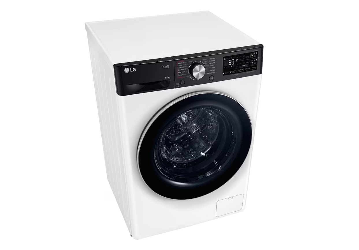 LG Washing machine | F4WR711S3HA | Energy efficiency class A | Front loading | Washing capacity 11 kg | 1400 RPM | Depth 57 cm | Width 60 cm | Display | LED | Steam function | Direct drive | Wi-Fi | White - Image 7
