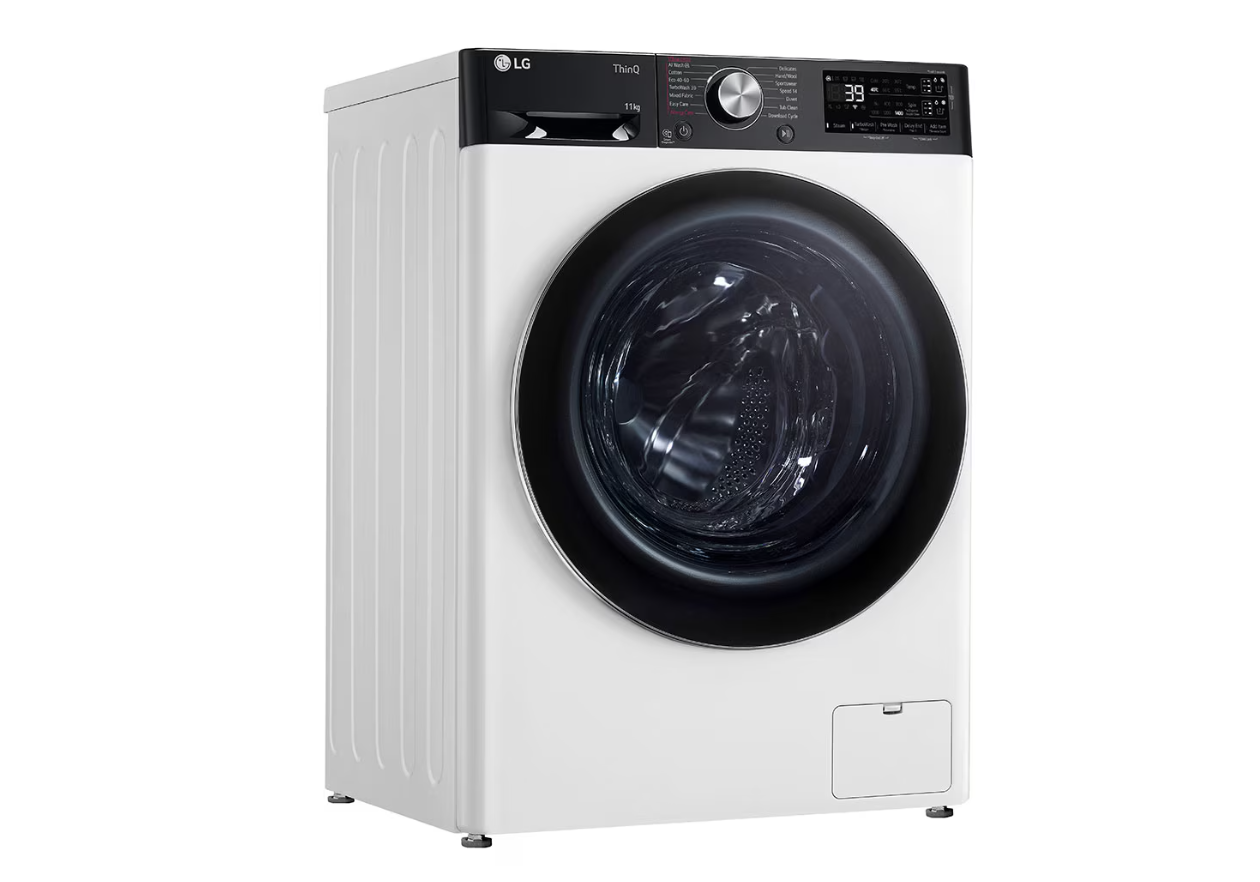 LG Washing machine | F4WR711S3HA | Energy efficiency class A | Front loading | Washing capacity 11 kg | 1400 RPM | Depth 57 cm | Width 60 cm | Display | LED | Steam function | Direct drive | Wi-Fi | White - Image 9